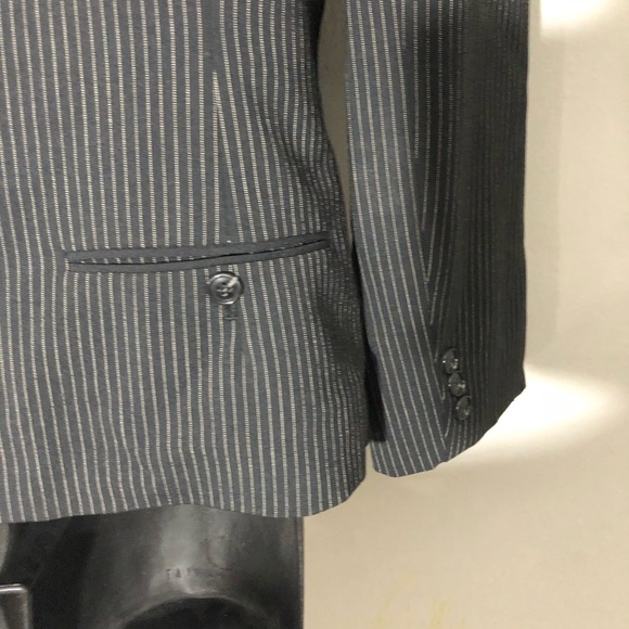 Barneys New York Striped Wool Blend Blazer 4 - Picture 4 of 8